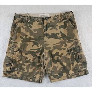 Wonderwall Cargo Shorts Men's 38/40Tan Tiger Camo Military Utility Pockets Heavy